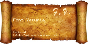 Font Veturia névjegykártya