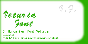 veturia font business card